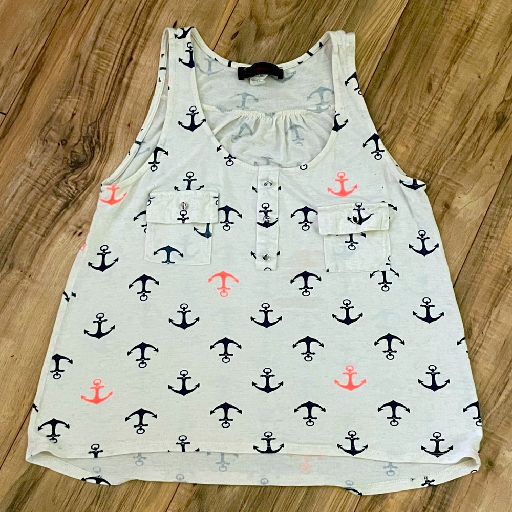 Cute Tank Top with Anchors